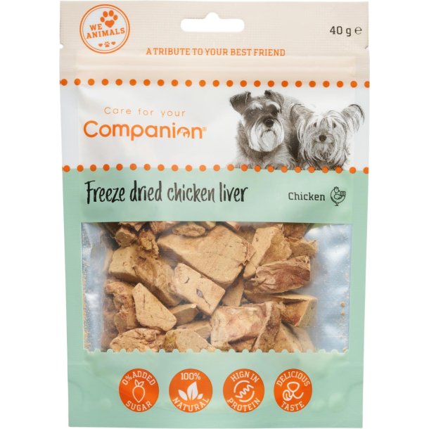 Companion Freeze dried chicken liver, kyllingelever - 40g