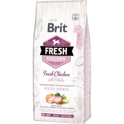 Brit Fresh Puppy Healthy Growth Trfoder, Kylling &amp; Kartoffel