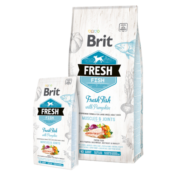 Brit Fresh Adult Large Trfoder, Fisk &amp; Grskar - Muskler &amp; led 