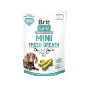 Brit - Mini Dental Sticks Fresh Breath, Mynte, 7 stk.