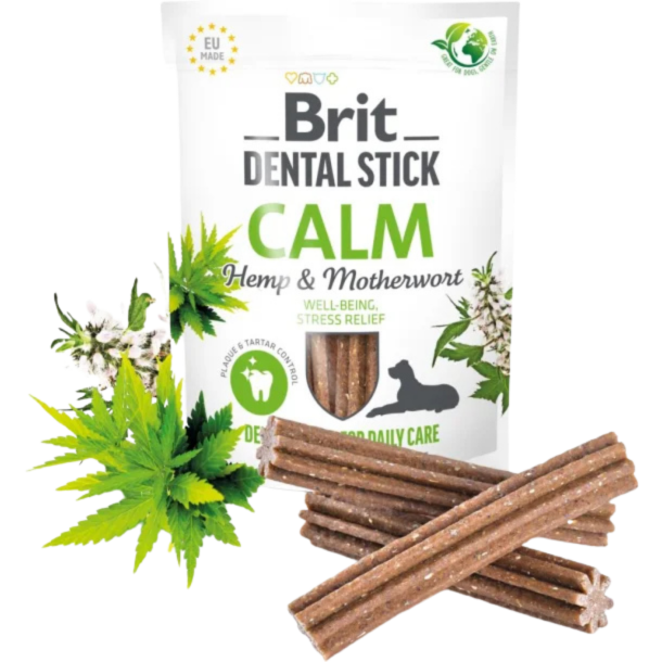 Brit Dental Stick Calm, Hamp &amp; Moderurt - 7 stk.