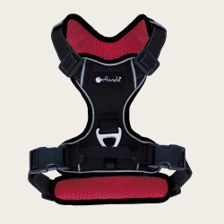 Petlando Outdoor Hundesele - Sort/rd