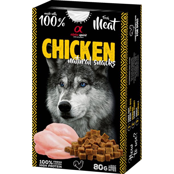 Alpha Spirit Naturals Godbidder, Kylling - 80g