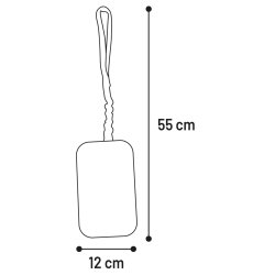 Faux fur Chaser - Hvid, 55X12X4CM