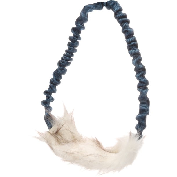 Faux Fur Tug Ring - Hvid, 25X25X7CM