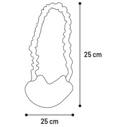 Faux Fur Tug Ring - Hvid, 25X25X7CM