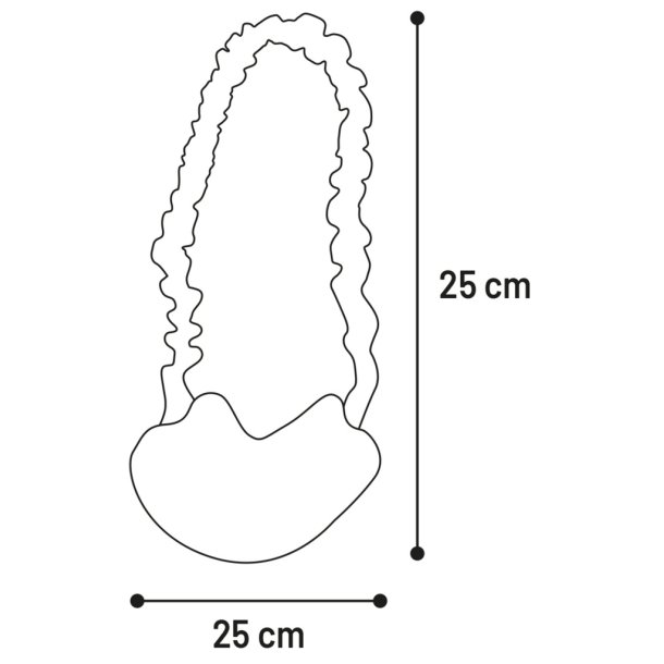 Faux Fur Tug Ring - Hvid, 25X25X7CM