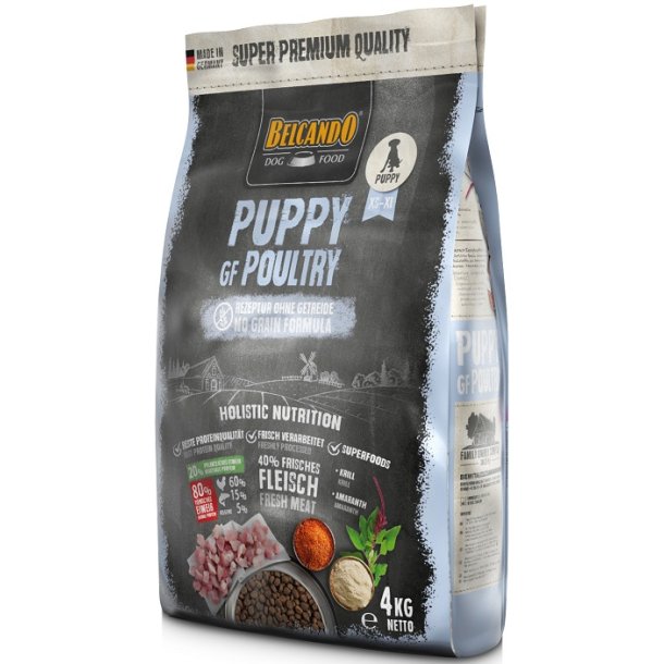 Belcando Puppy GF, Hvalp, Str. XS-XL 4 kilo