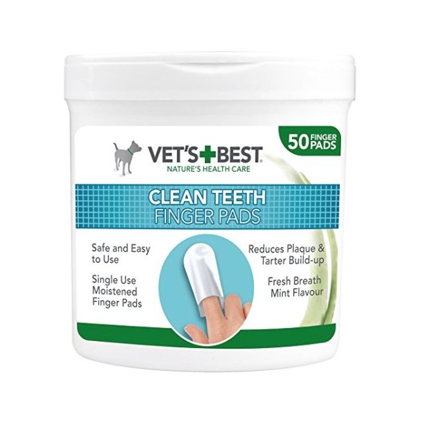 Vet's Best Engangs fingertandbrster 50 stk i btte