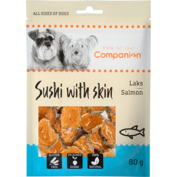 Companion skin wrapped sushi - salmon, 80g