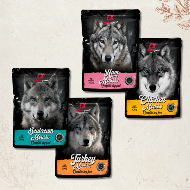 Pakke Alpha Spirit pouch mousse vdfoder 4 x 300g
