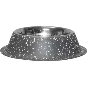 Ozami - Rustfri stl hundeskl med non-tip bund  Granit Gr