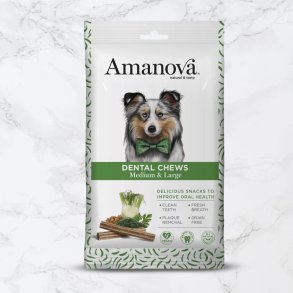 Amanova 7 x Dental Chews - Tandpleje til mellemstore & store hunde, 180 g