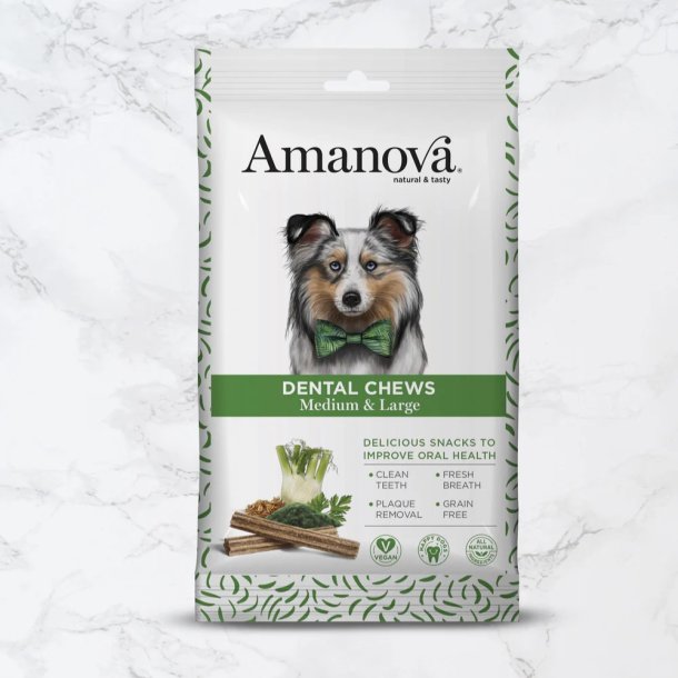 Amanova 7 x Dental Chews - Tandpleje til mellemstore &amp; store hunde, 180 g