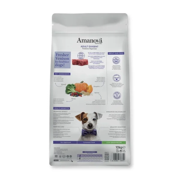 Amanova - Eksklusiv Hjort, Hundefoder til kr�sne hunde