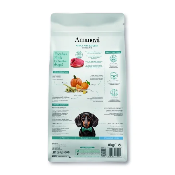 Amanova - Iberico Gris, Kornfrit voksen hundefoder til sm� hunde