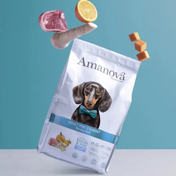 Amanova - Iberico Gris, Kornfrit voksen hundefoder til sm� hunde