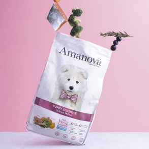 Amanova - Luksus Laks Sensitive - Kornfrit hvalpefoder