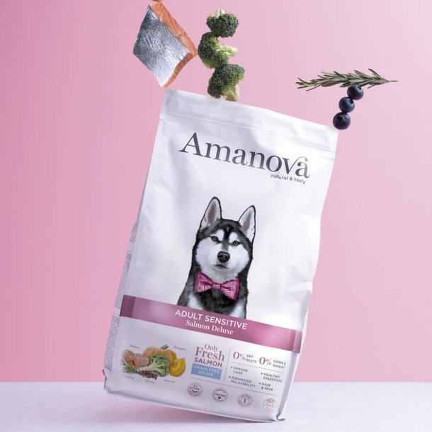  Amanova - Luksus Laks Sensitive, kornfrit voksen hundefoder 