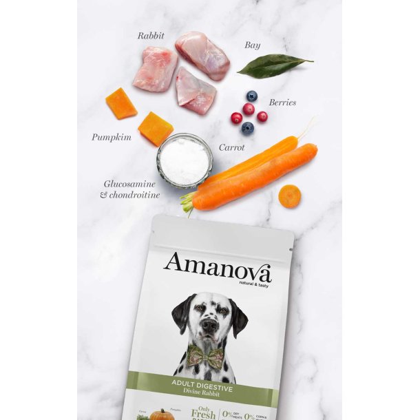 Amanova - Sk�n Kanin, Kornfrit voksen hundefoder
