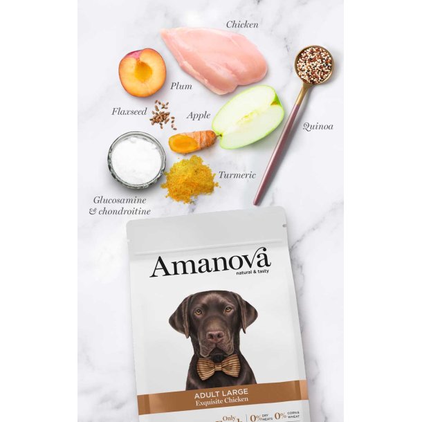 Amanova - Uds�gt Kylling, Voksen hundefoder til store hunde