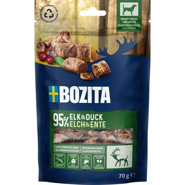 Bozita Meaty Bites Elg og And - 70 gram