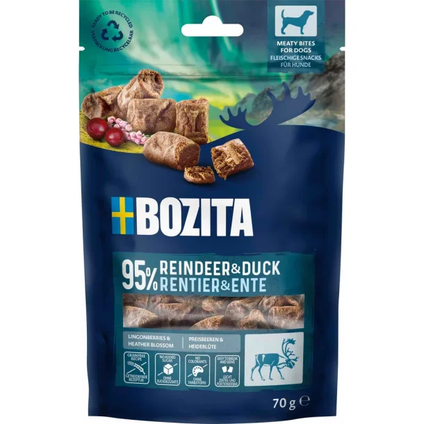 Bozita Meaty Bites Rensdyr &amp; And - 70 gram