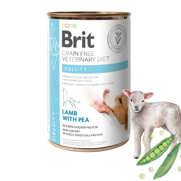 Brit - GF Vet Diet V�dfoder, Overv�gt - 400 g