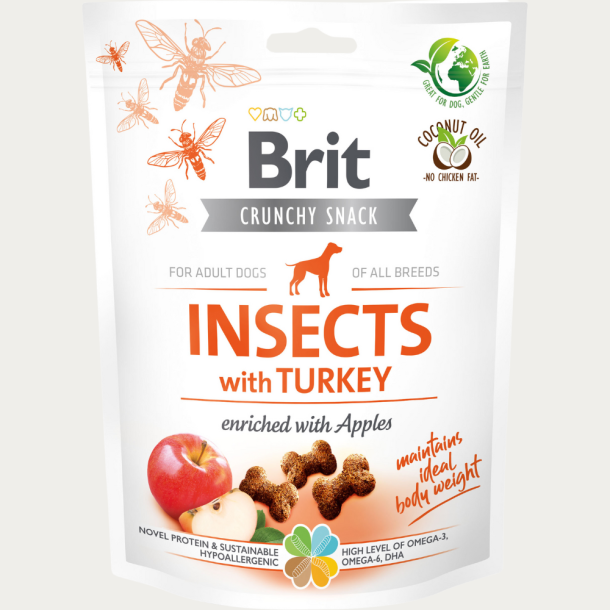 Brit Care Crunchy Cracker, Insekter, Kalkun &amp; ble - 200 g