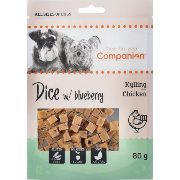 Companion godbidder m. Kylling og blbr, 80g