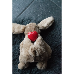 Beroligende hundebamse bunny m. hjerteslag 