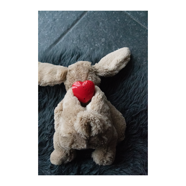 Beroligende hundebamse bunny m. hjerteslag 