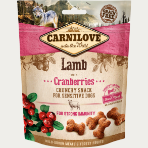 Carnilove Crunchy Snack, Lam & Tranebr - 200 gram
