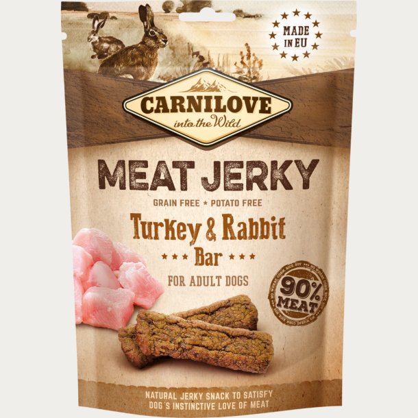 Carnilove Jerky Bar, Kalkun &amp; Kanin - 100 gram