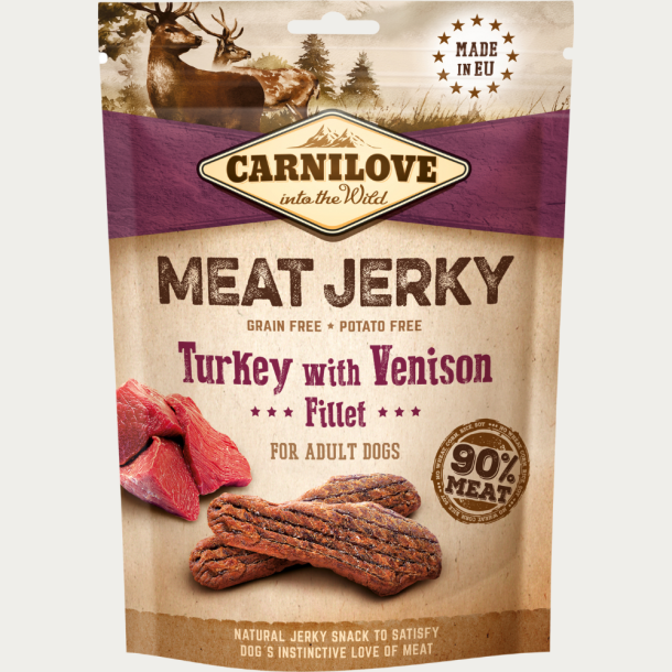 Carnilove Jerky Bar, Kalkun &amp; Vildt - 100 gram