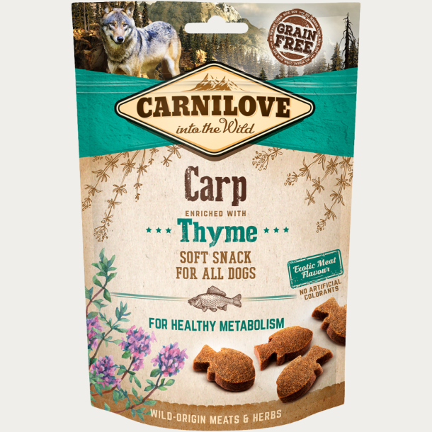 Carnilove Semi-Moist Godbidder, Karpe &amp; Timian - 200 gram