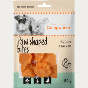 Companion Paw Shaped Bites, Kylling - 80 g