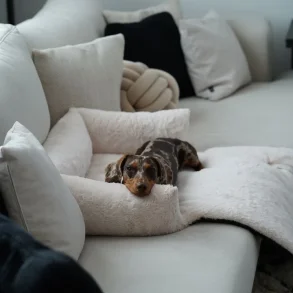 District 70 - Nuzzle Sofa Hundeseng, Meringue