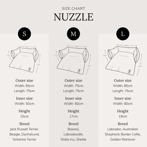 District 70 - Nuzzle Sofa Hundeseng, Meringue