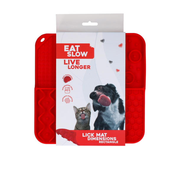 Eat Slow Live Longer Lick Mat Dimensions Rectangle