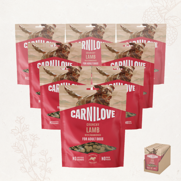 Favoritpakke - Carnilove - Crunchy Snack, Lam &amp; Traneb�r, 8x200 gram