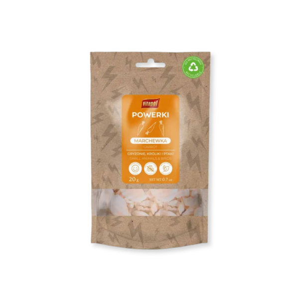 Powerki Freeze-dreid Gulerod, 20g