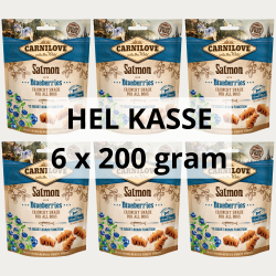 Favoritpakke - Carnilove Crunchy Snack, Laks &amp; Blbr - 6 x 200 gram