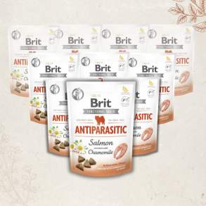 Favoritpakke - Brit Care Functional Antiparasitic, Laks & Kamille - 10 X 150 g