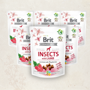 Favoritpakke - Brit Care Crunchy Cracker, Insekter, Lam & Hindbr - 6 x 200 g