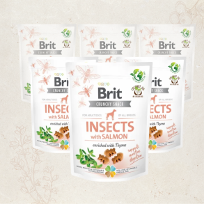 Favoritpakke - Brit Care Crunchy Cracker, Insekter, Laks & Timian - 6 x 200 g