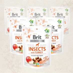 Favoritpakke - Brit Care Crunchy Cracker, Insekter, Kalkun & ble - 6 x 200 g