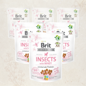 Favoritpakke - Brit Puppy Crunchy Cracker, Insekter & Valle - 6 x 200 g