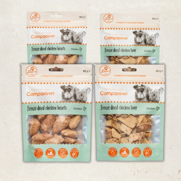 SnackCombo - 4 x Frysetrret snacks fra Companion