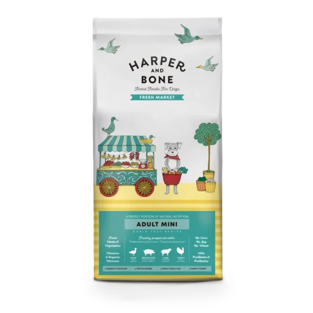 Haper &amp; Bone - Fresh Market, Kornfrit voksen hundefoder til sm� hunde 